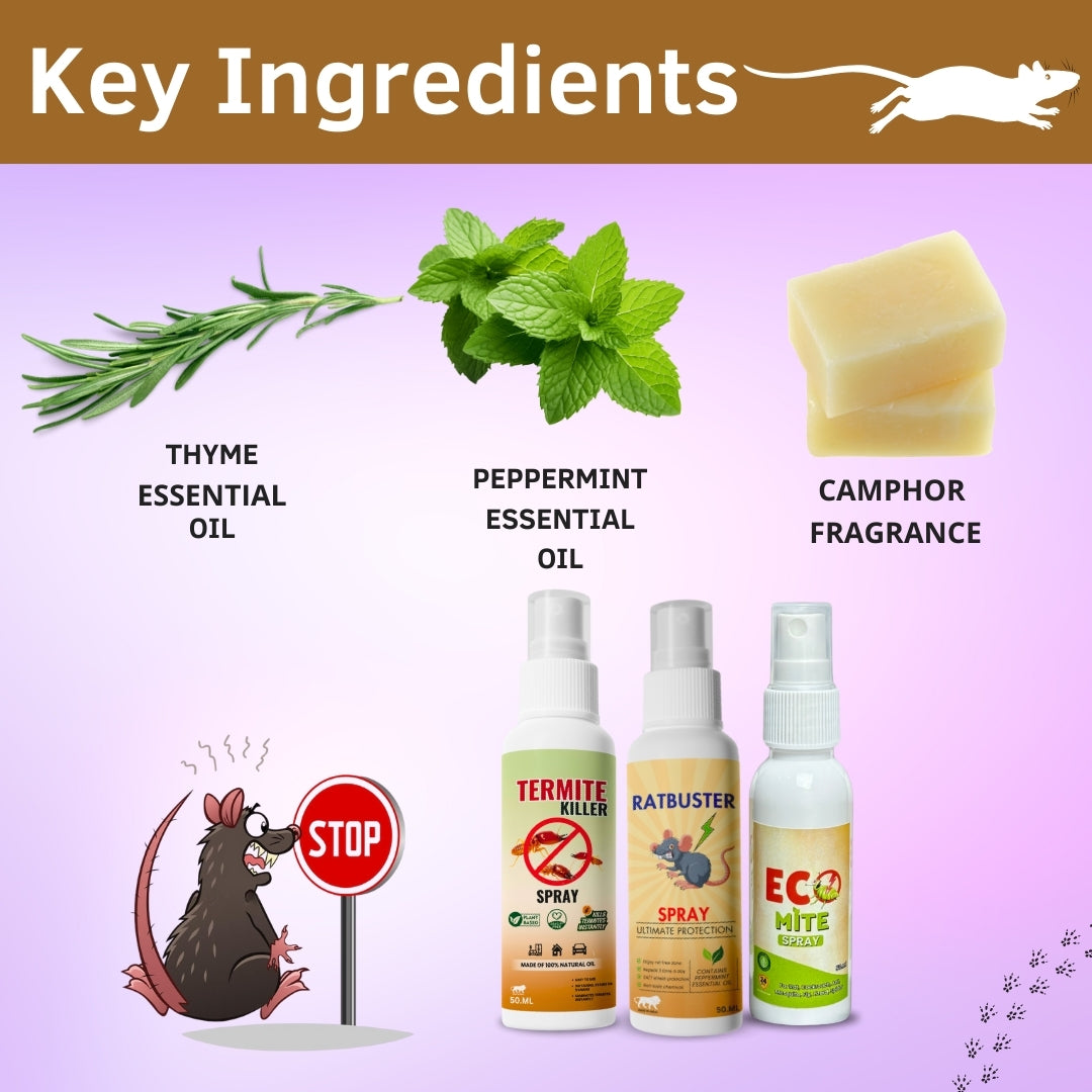 Rat, Termite and Mite Spray Combo - Ultimate Home Protection Combo