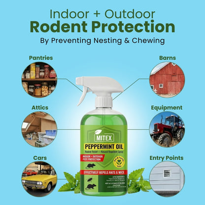 Peppermint Oil Spray - For Rodents, Insects & Cockroaches