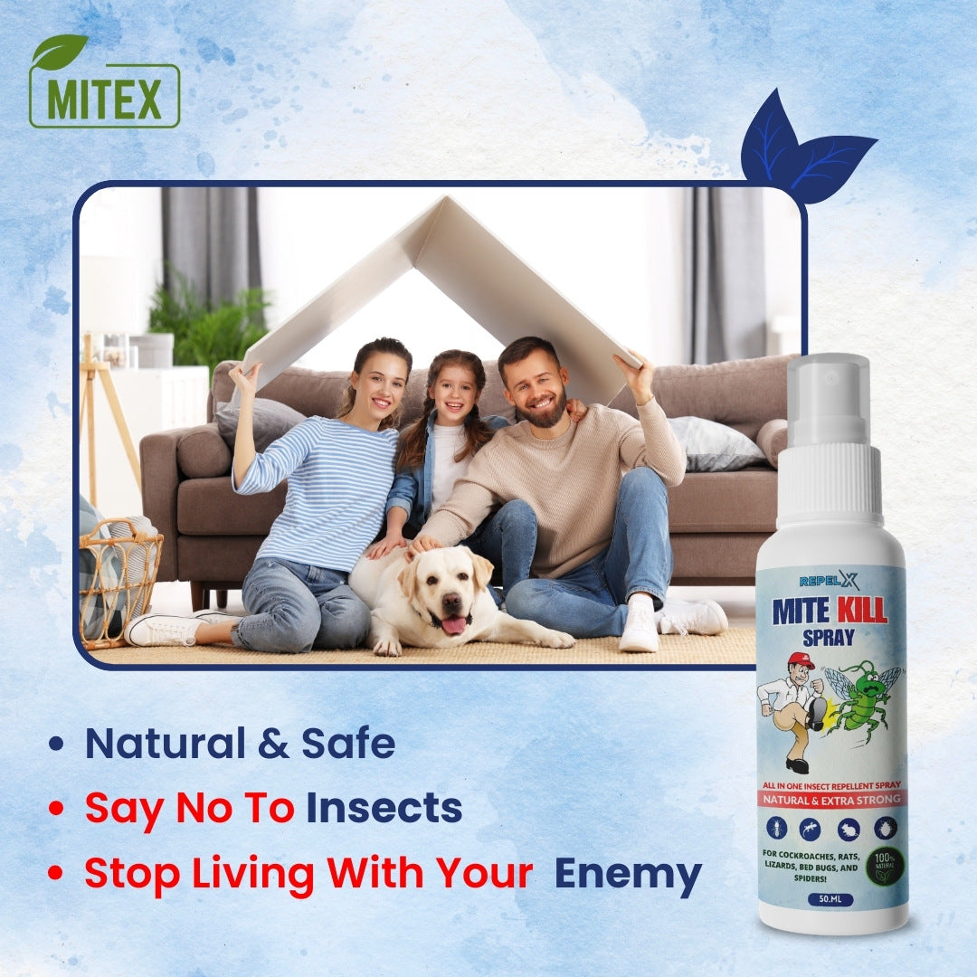 Mite Kill Spray All-in-One Defense Against (Cockroach, Rat, Mites & Lizard)